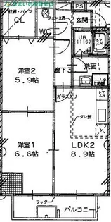愛知県岡崎市洞町字西五位原【アパート】の間取り