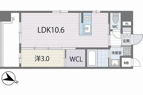 アルティザ六本松【1201号室】の間取り
