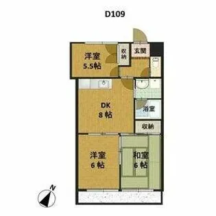 メゾン千咲【D309号室】の間取り