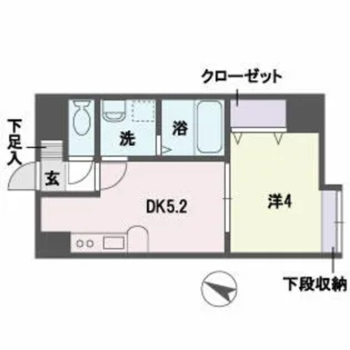 アソシアグロッツォ平尾【101号室】の間取り