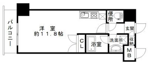エスティメゾン南堀江【502号室】の間取り