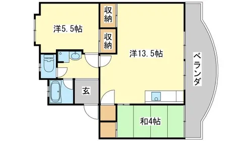 岡崎コーポ【205号室】の間取り