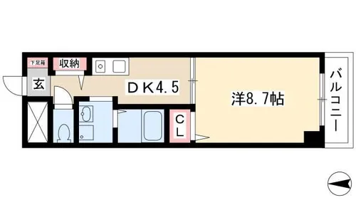 シティーコート翠雲【405号室】の間取り