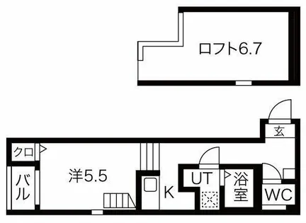 ルミナス東海通【105号室】の間取り