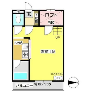 セザンヌ三谷【202号室】の間取り