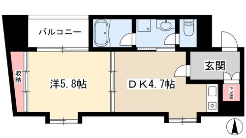 イマージュ池下【603号室】の間取り