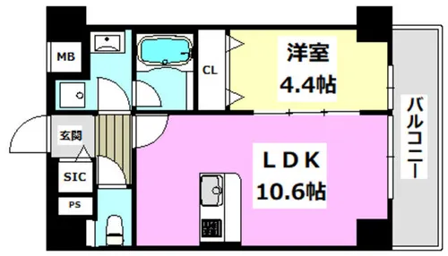 イマジン茨木【5階】の間取り