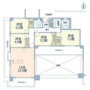 アズソート宝塚【8階】の間取り