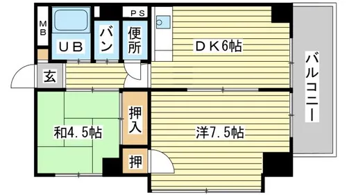 ベルトピア手柄Ⅲ【3階】の間取り