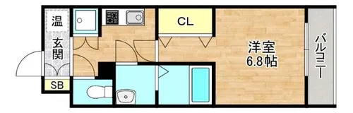 グランパシフィック小路【1階】の間取り