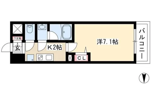 La Douceur山王【9階】の間取り