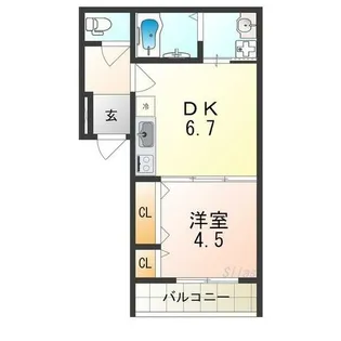 フジパレス鳳駅西ノース【2階】の間取り