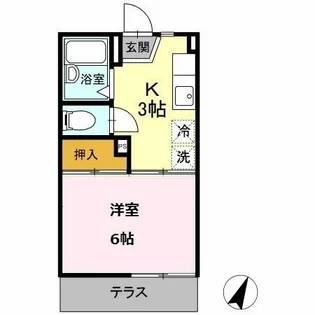 1Kの間取り画像