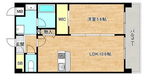 グリーンコート東小路【2階】の間取り