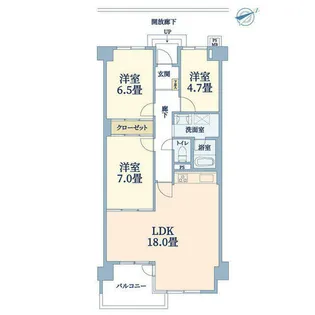 イトーピア逆瀬川【12階】の間取り