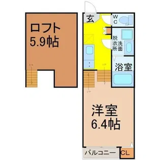 ハーモニーテラス萩原町【1階】の間取り