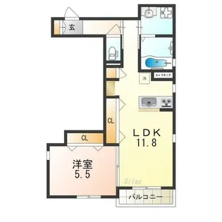 シュライクガーデン【3階】の間取り