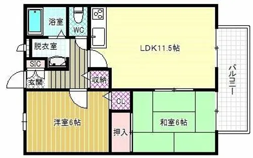 オレンジハイツ【1階】の間取り