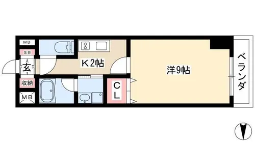 レジディア東桜【2階】の間取り