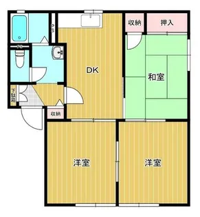 コーポコスモスⅡ【1階】の間取り