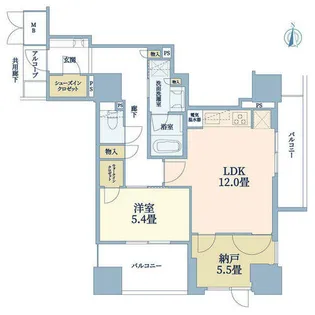ジオタワー堺筋本町【6階】の間取り