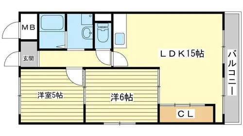 槇得ハイツⅡ【103号室】の間取り