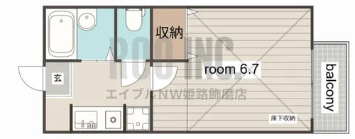 ノーブル青山Ⅱ【202号室】の間取り