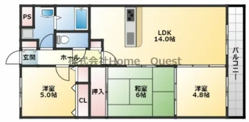 グラデュール【3階】の間取り