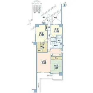 メロディーハイム桃山台【3階】の間取り