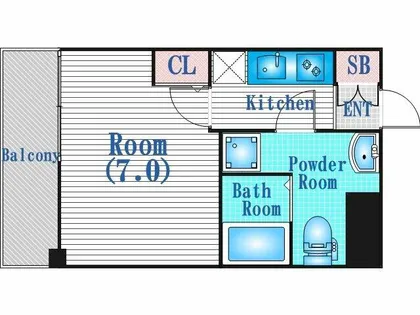 meet Me 梅田西【9階】の間取り