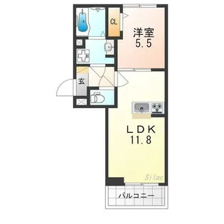 Droom葛野大路御池【3階】の間取り