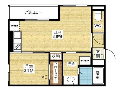 アムール姫島【1階】の間取り