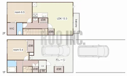 兵庫県姫路市井ノ口【テラスハウス】の間取り
