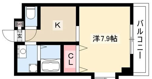 びいⅣ植田【3階】の間取り