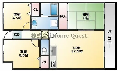 フローラルコート【2階】の間取り