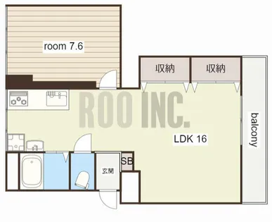 ONE LIGHT マンション【4階】の間取り