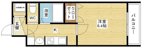 1Kの間取り画像