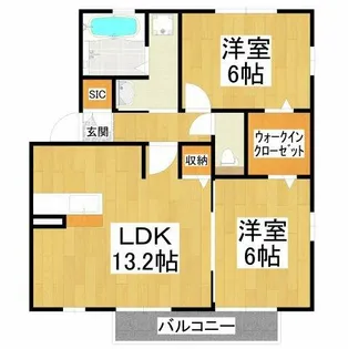 OLIVEN HAUS高辺【1階】の間取り