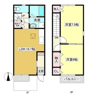 サニーハイツ平田【101号室】の間取り
