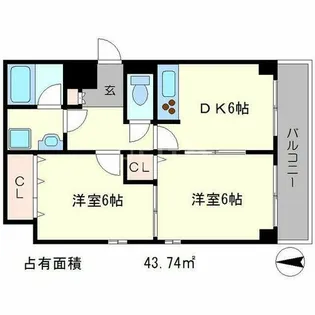 パークサイド岡崎【3階】の間取り