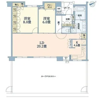 ザ・岡本プレミアム【10階】の間取り