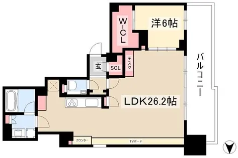 ルシェット白川公園【301号室】の間取り