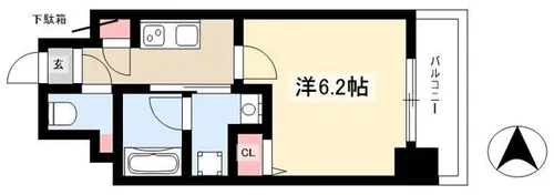 CAVANA新栄【0405号室】の間取り
