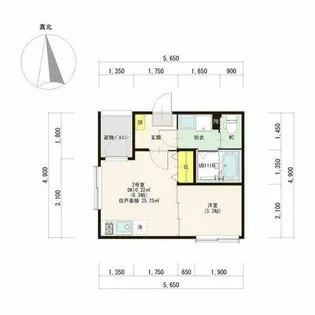 ハーモニーテラス荒子町Ⅱ【1階】の間取り