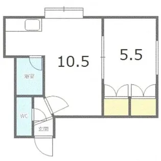北海道札幌市手稲区手稲本町二条1丁目【アパート】の間取り