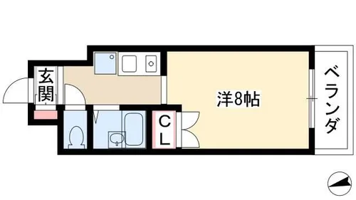 ドエル植田西【801号室】の間取り