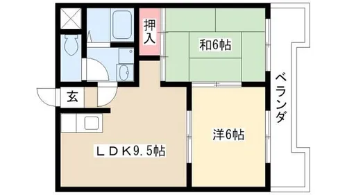 カサ松下【4階】の間取り