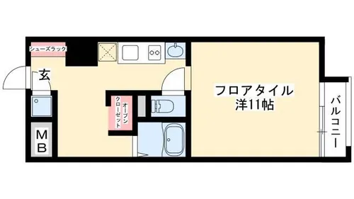 プリマヴェール名駅シュール【702号室】の間取り