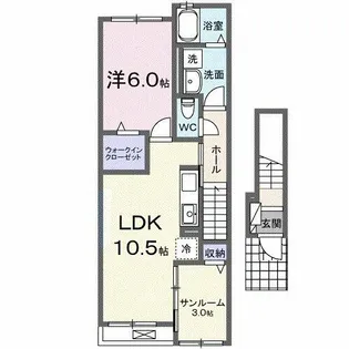 プラシード【2階】の間取り