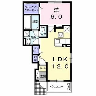 リーヴプランタンⅡ B【1階】の間取り